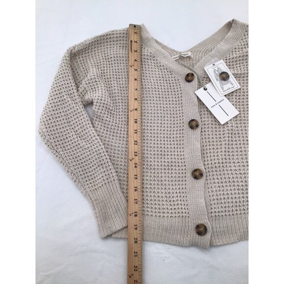 Moon and Madison Size Small Button Cardigan Sweater Knit Wide V-Neckline - Picture 4 of 6